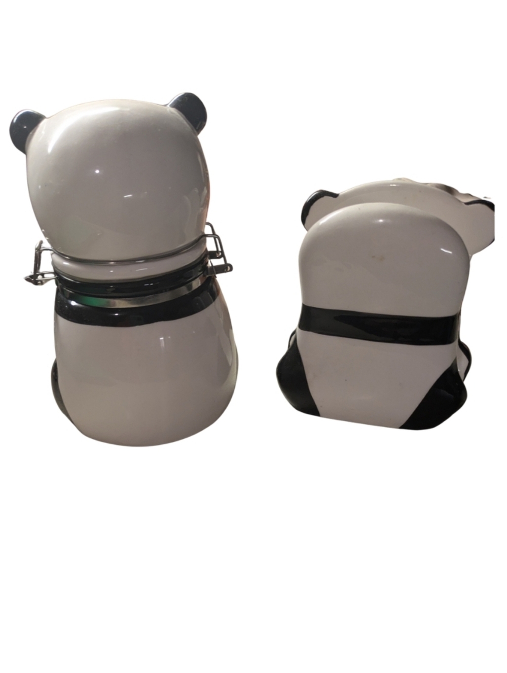Boston Warehouse Ceramic Panda Cookie Jar + Napkin Holder Set - EUC - Picture 4 of 8